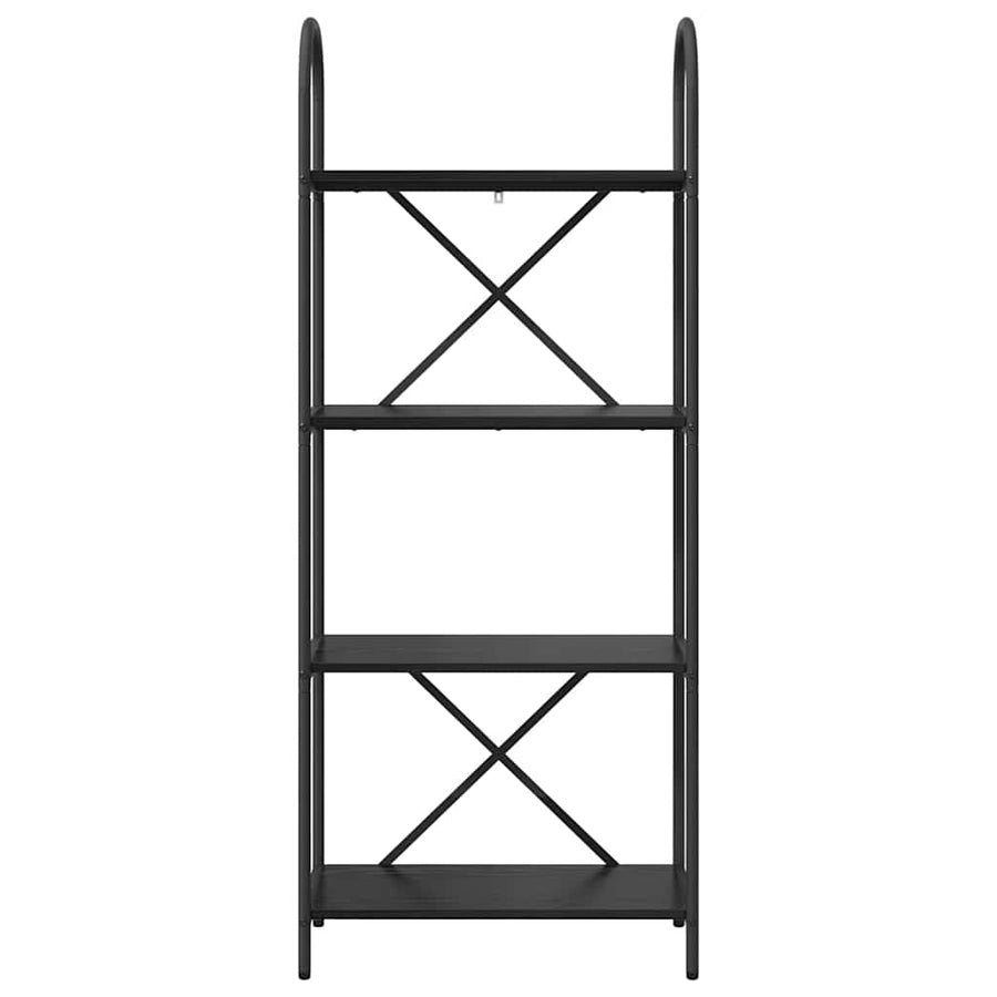 Boekenkast Zwart Eiken 60 x 30 x 146 cm Bewerkt hout