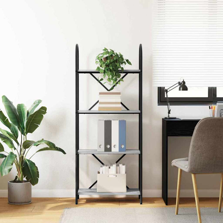 Boekenkast Grijs Sonoma 60 x 30 x 146 cm Bewerkt hout