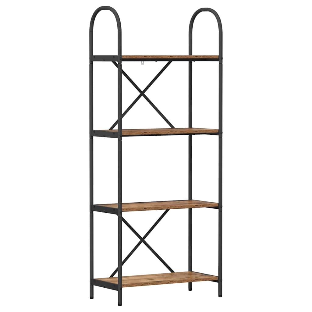 Boekenkast Oud hout 60 x 30 x 146 cm Bewerkt hout