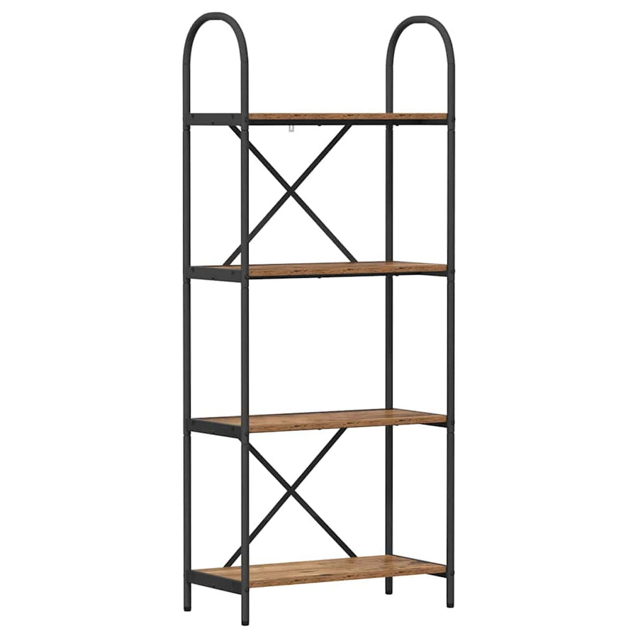 Boekenkast Oud hout 60 x 30 x 146 cm Bewerkt hout