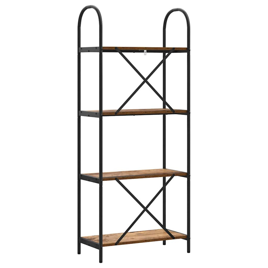 Boekenkast Oud hout 60 x 30 x 146 cm Bewerkt hout