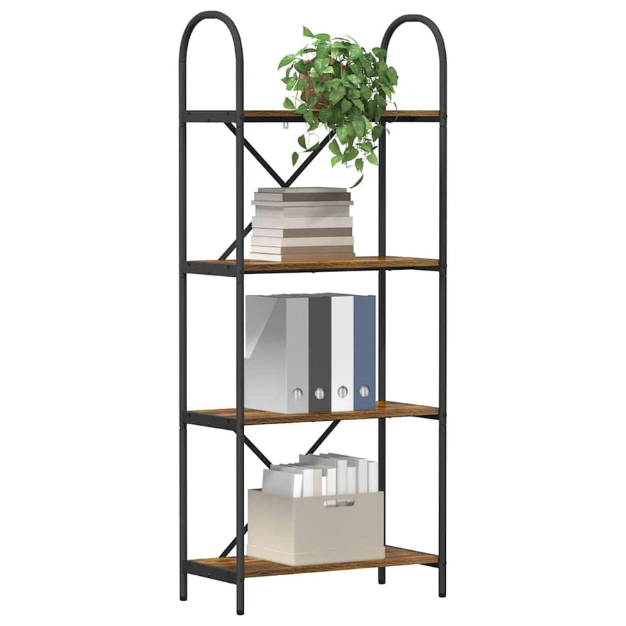 Boekenkast Oud hout 60 x 30 x 146 cm Bewerkt hout