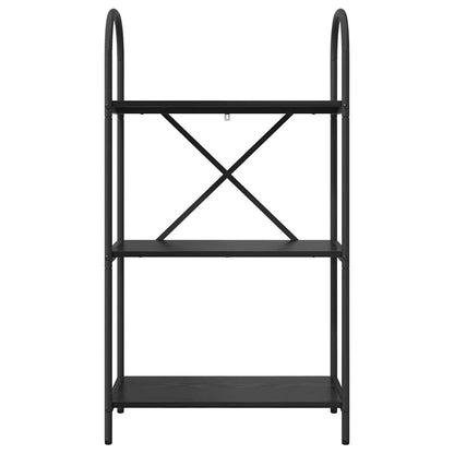 Boekenkast Zwart Eiken 60 x 30 x 109 cm Bewerkt hout