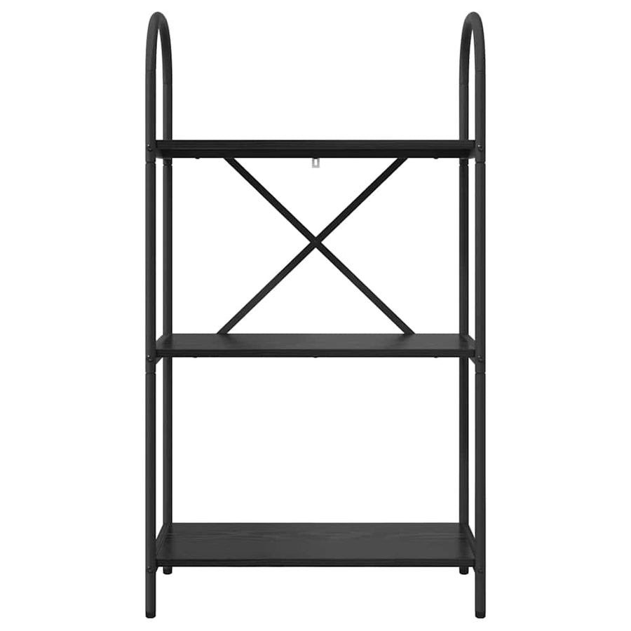 Boekenkast Zwart Eiken 60 x 30 x 109 cm Bewerkt hout