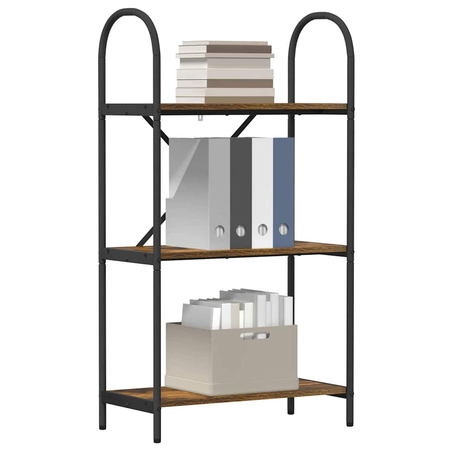 Boekenkast Gerookt eiken 60 x 30 x 109 cm Bewerkt hout
