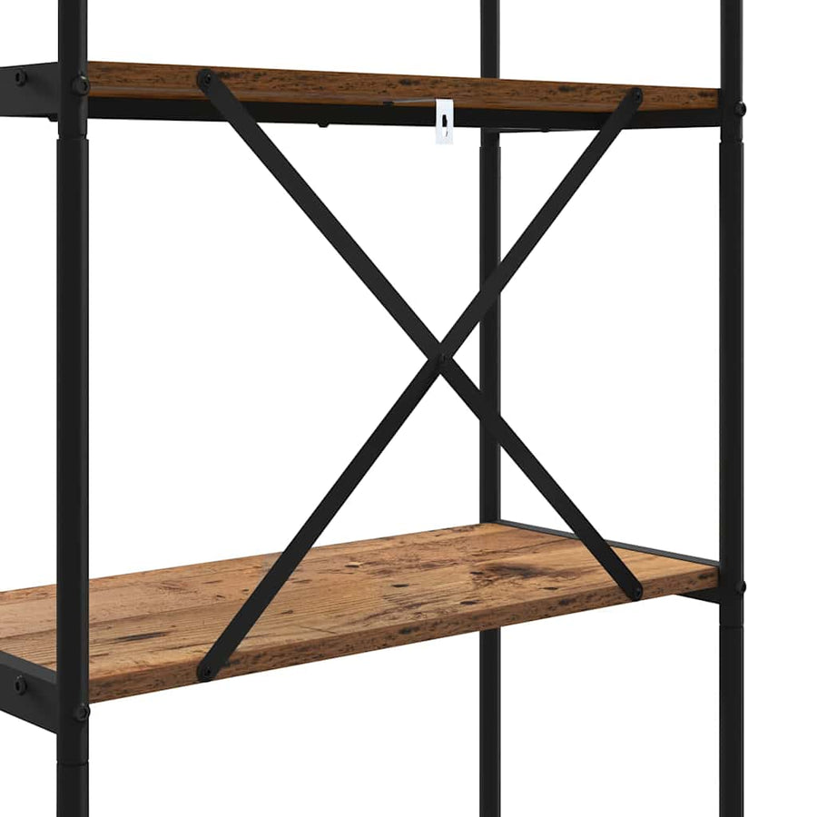 Boekenkast Oudhout 60 x 30 x 109 cm Bewerkt hout