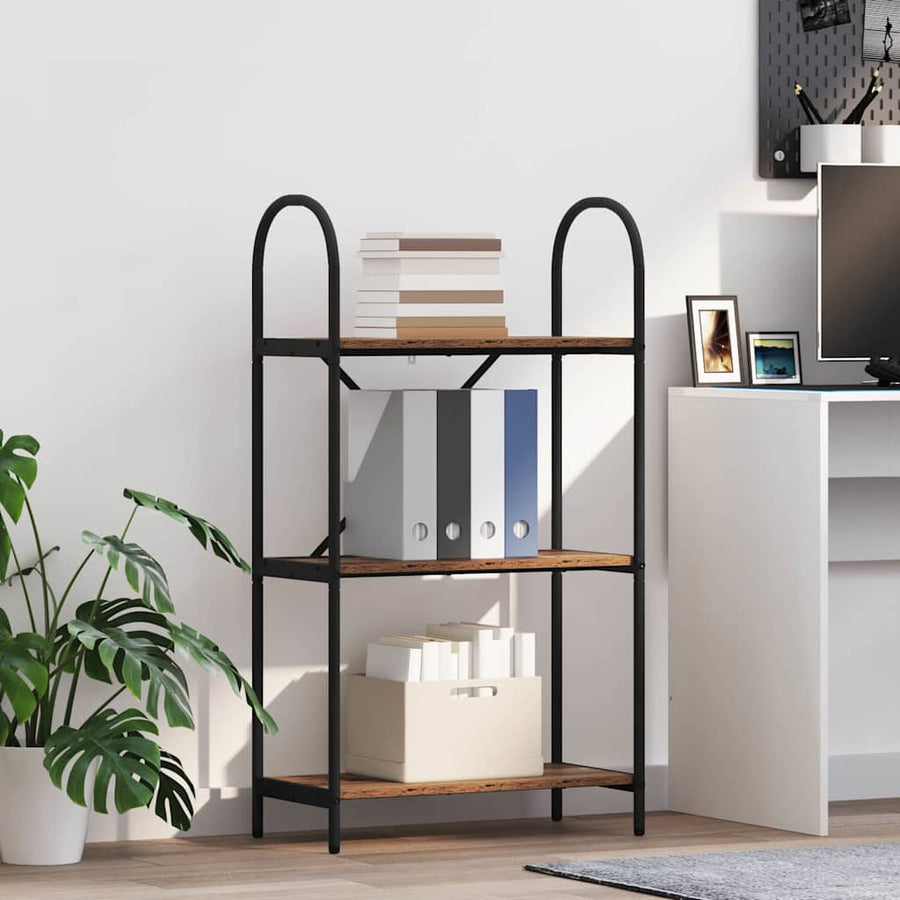 Boekenkast Oudhout 60 x 30 x 109 cm Bewerkt hout