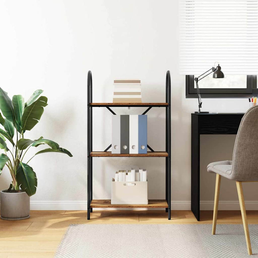 Boekenkast Oudhout 60 x 30 x 109 cm Bewerkt hout