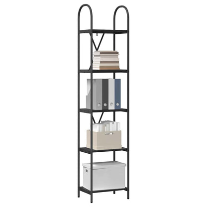 Boekenkast Zwart Eiken 40 x 30 x 183 cm Bewerkt hout