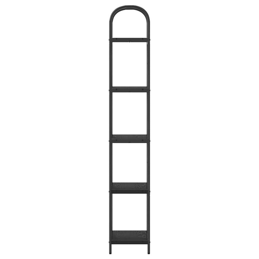 Boekenkast Zwart Eiken 40 x 30 x 183 cm Bewerkt hout