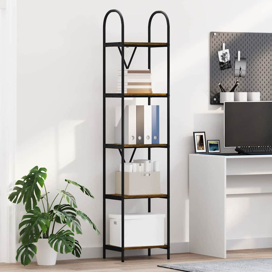 Boekenkast Gerookt eiken 40 x 30 x 183 cm Bewerkt hout