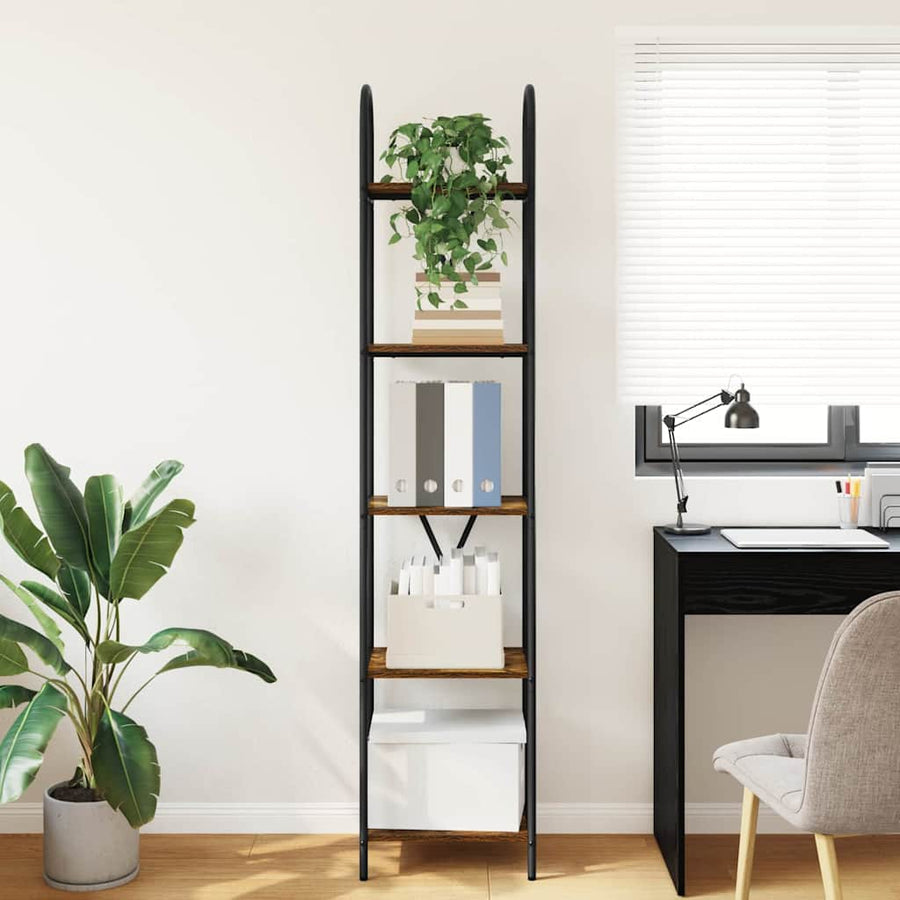 Boekenkast Gerookt eiken 40 x 30 x 183 cm Bewerkt hout