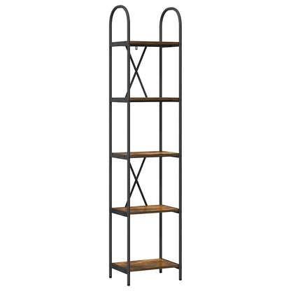 Boekenkast Gerookt eiken 40 x 30 x 183 cm Bewerkt hout
