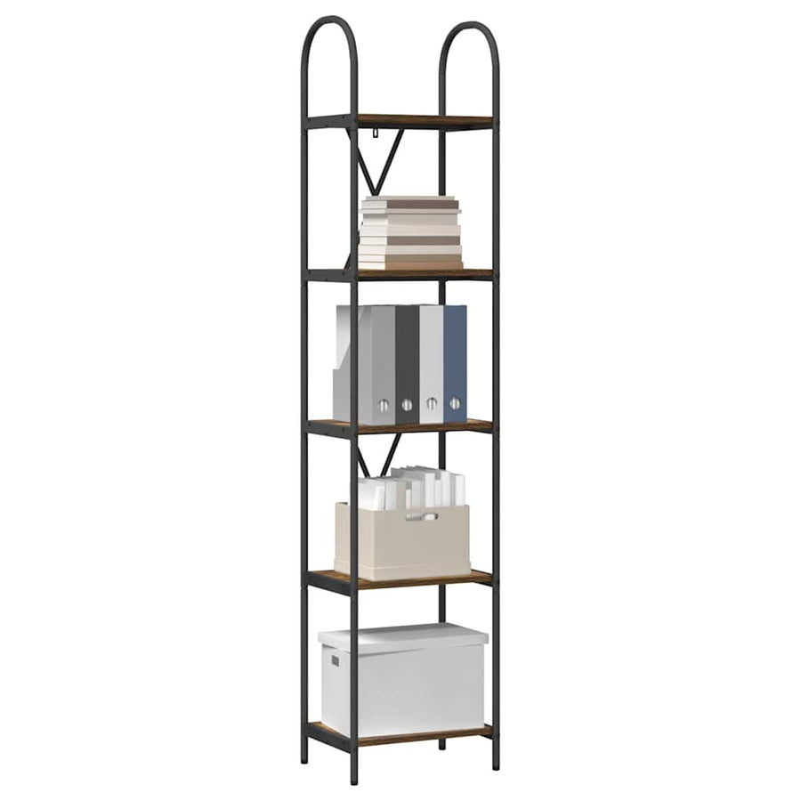 Boekenkast Gerookt eiken 40 x 30 x 183 cm Bewerkt hout