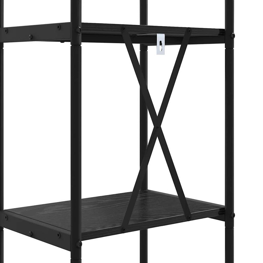 Boekenkast Zwart eiken 40 x 30 x 146 cm Bewerkt hout