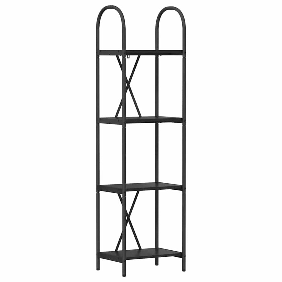 Boekenkast Zwart eiken 40 x 30 x 146 cm Bewerkt hout