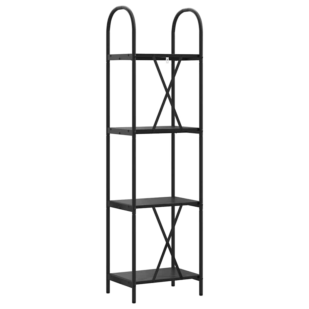 Boekenkast Zwart eiken 40 x 30 x 146 cm Bewerkt hout