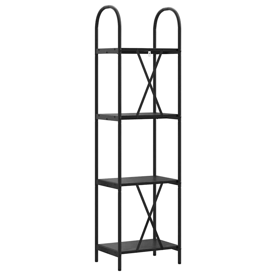 Boekenkast Zwart eiken 40 x 30 x 146 cm Bewerkt hout