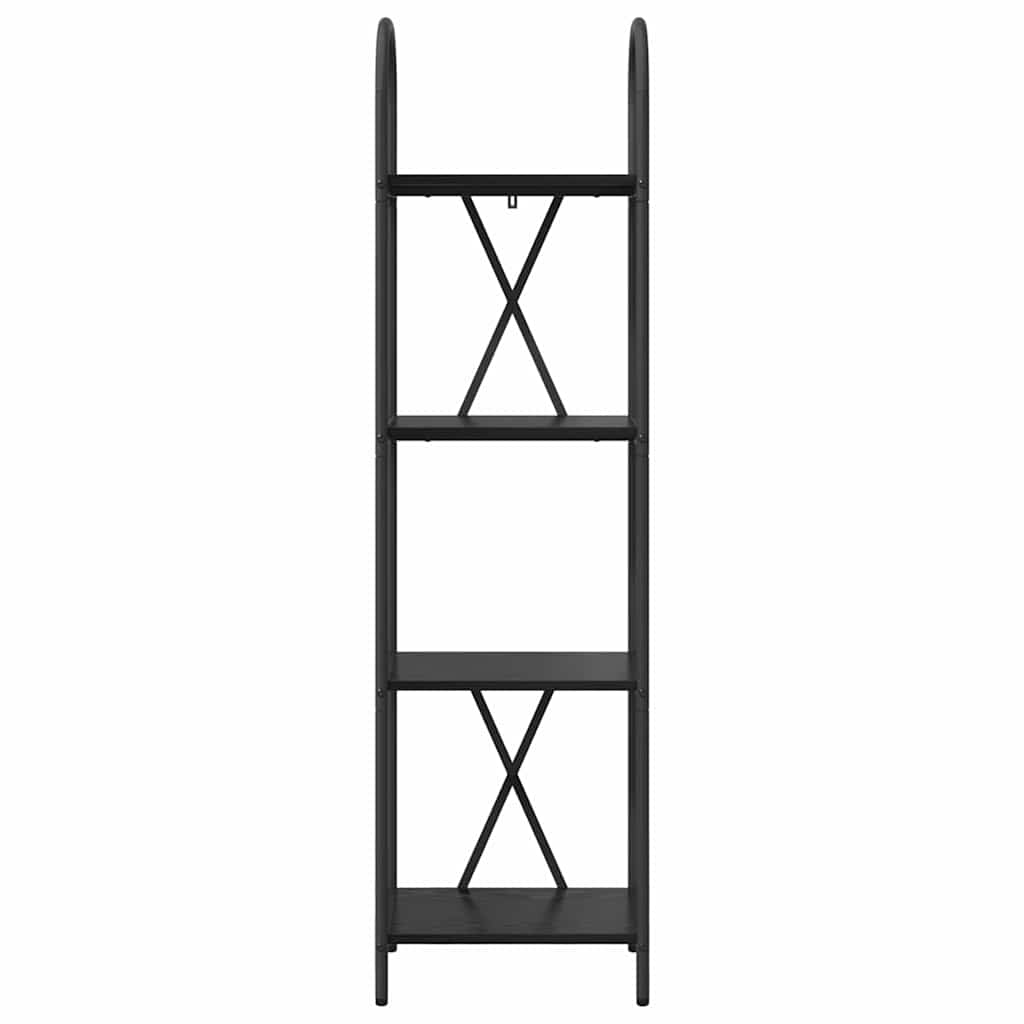 Boekenkast Zwart eiken 40 x 30 x 146 cm Bewerkt hout