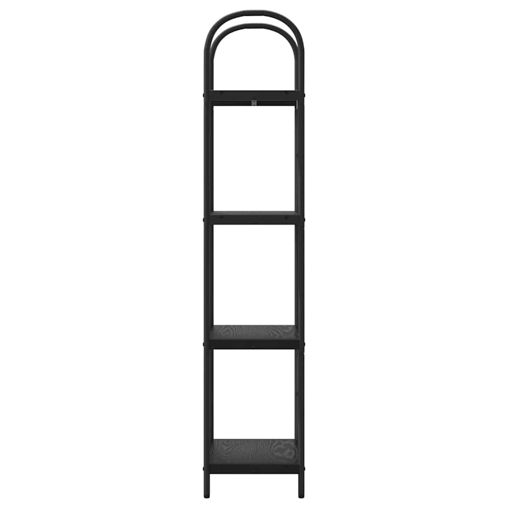 Boekenkast Zwart eiken 40 x 30 x 146 cm Bewerkt hout