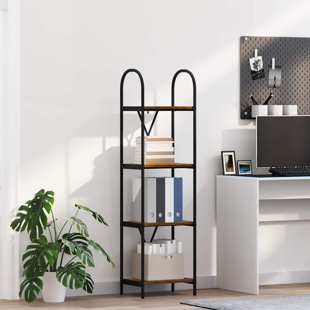 Boekenkast Gerookt eiken 40 x 30 x 146 cm Bewerkt hout