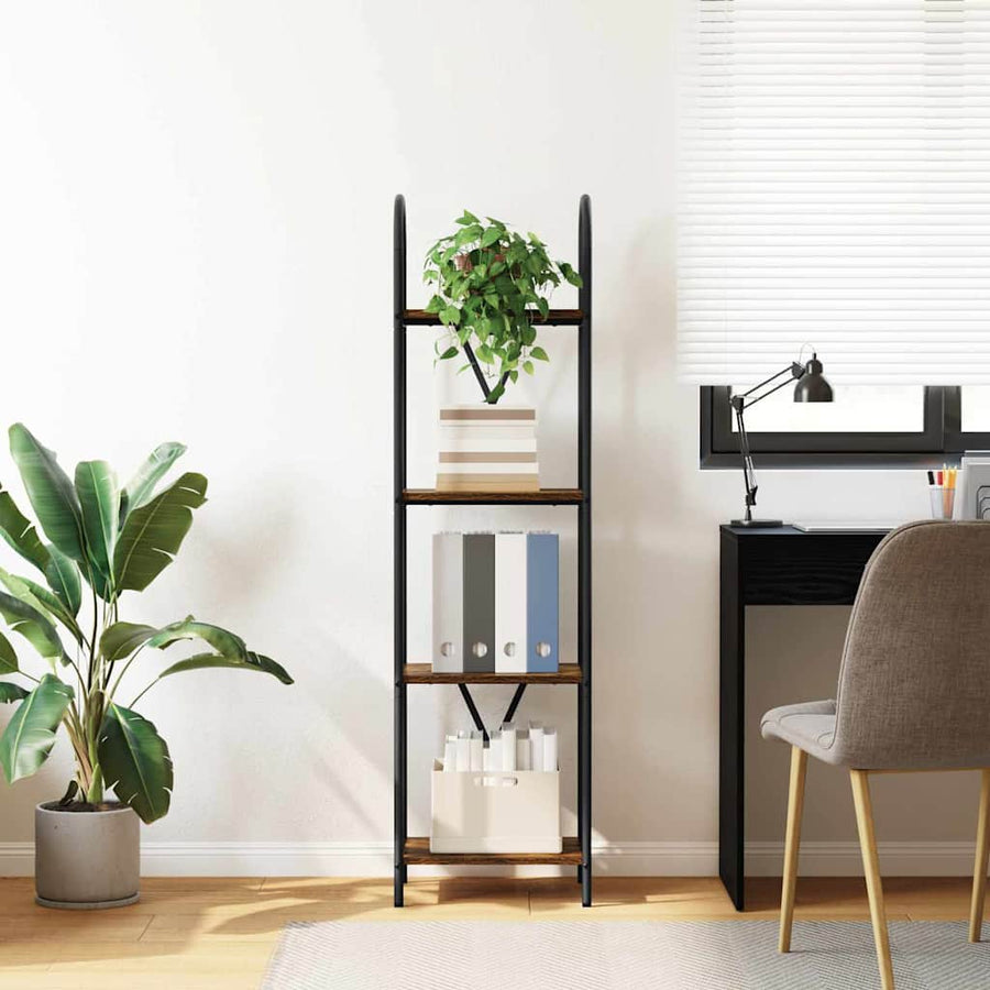 Boekenkast Gerookt eiken 40 x 30 x 146 cm Bewerkt hout