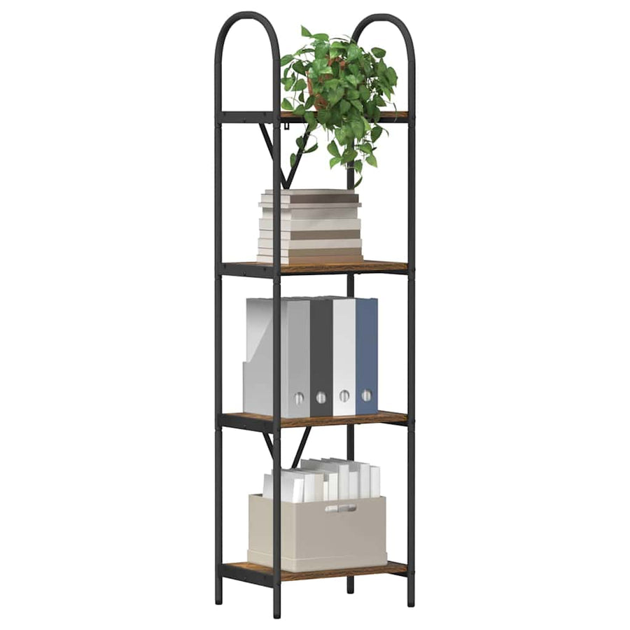 Boekenkast Gerookt eiken 40 x 30 x 146 cm Bewerkt hout