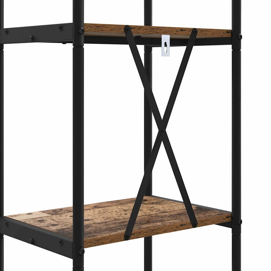 Boekenkast Oudhout 40 x 30 x 146 cm Bewerkt hout
