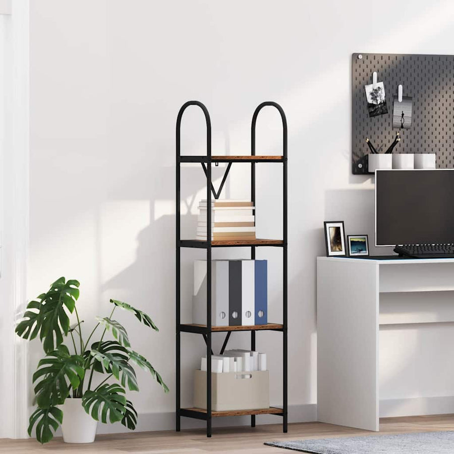 Boekenkast Oudhout 40 x 30 x 146 cm Bewerkt hout