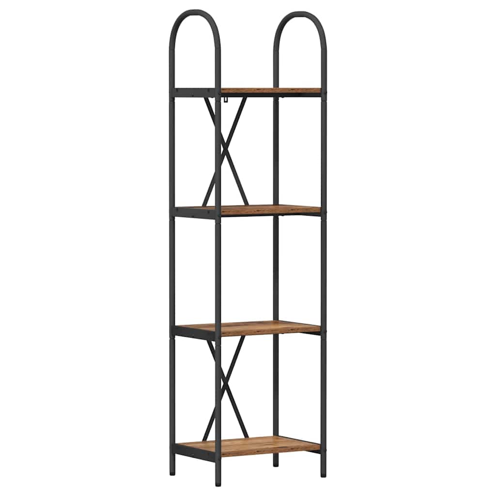 Boekenkast Oudhout 40 x 30 x 146 cm Bewerkt hout
