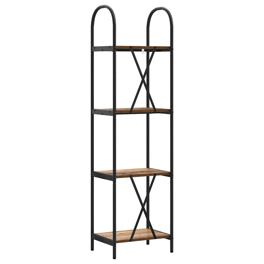Boekenkast Oudhout 40 x 30 x 146 cm Bewerkt hout