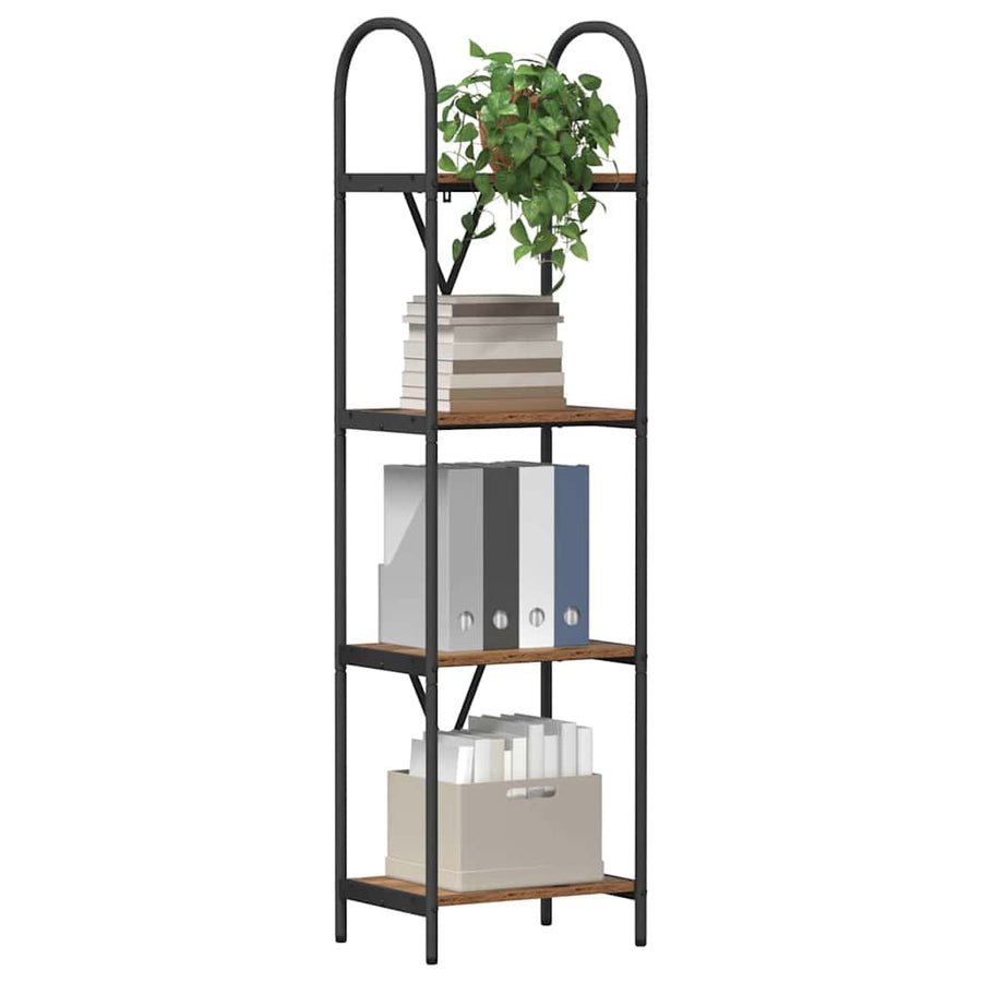 Boekenkast Oudhout 40 x 30 x 146 cm Bewerkt hout