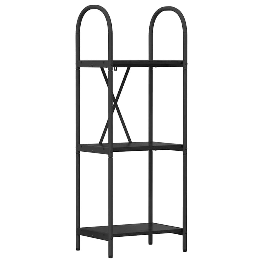 Boekenkast Zwart Eiken 40 x 30 x 109 cm Bewerkt hout