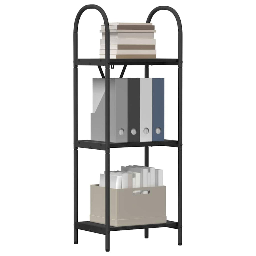 Boekenkast Zwart Eiken 40 x 30 x 109 cm Bewerkt hout