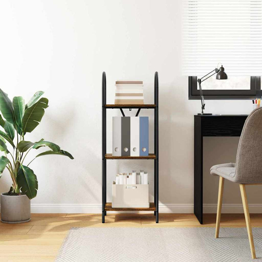 Boekenkast Gerookt eiken 40 x 30 x 109 cm Bewerkt hout