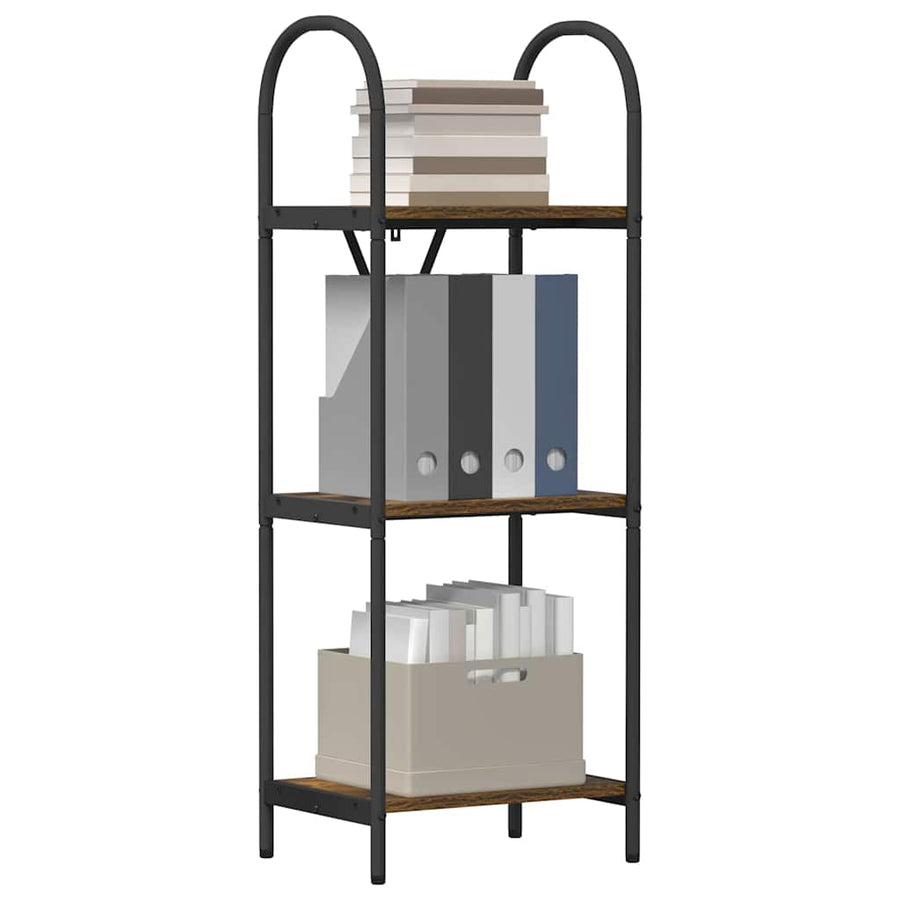 Boekenkast Gerookt eiken 40 x 30 x 109 cm Bewerkt hout