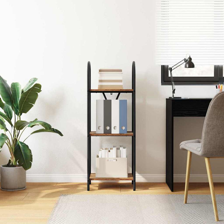 Boekenkast Oudhout 40 x 30 x 109 cm Bewerkt hout