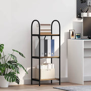 Boekenkast 40x30x109 cm bewerkt hout staal