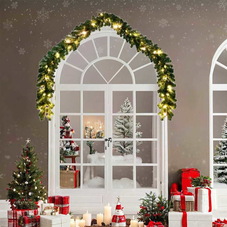 Kerstkrans met 600 LED 2 pcs Groen PVC