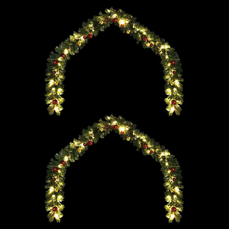 Kerstkrans met 600 LED 2 pcs Groen PVC
