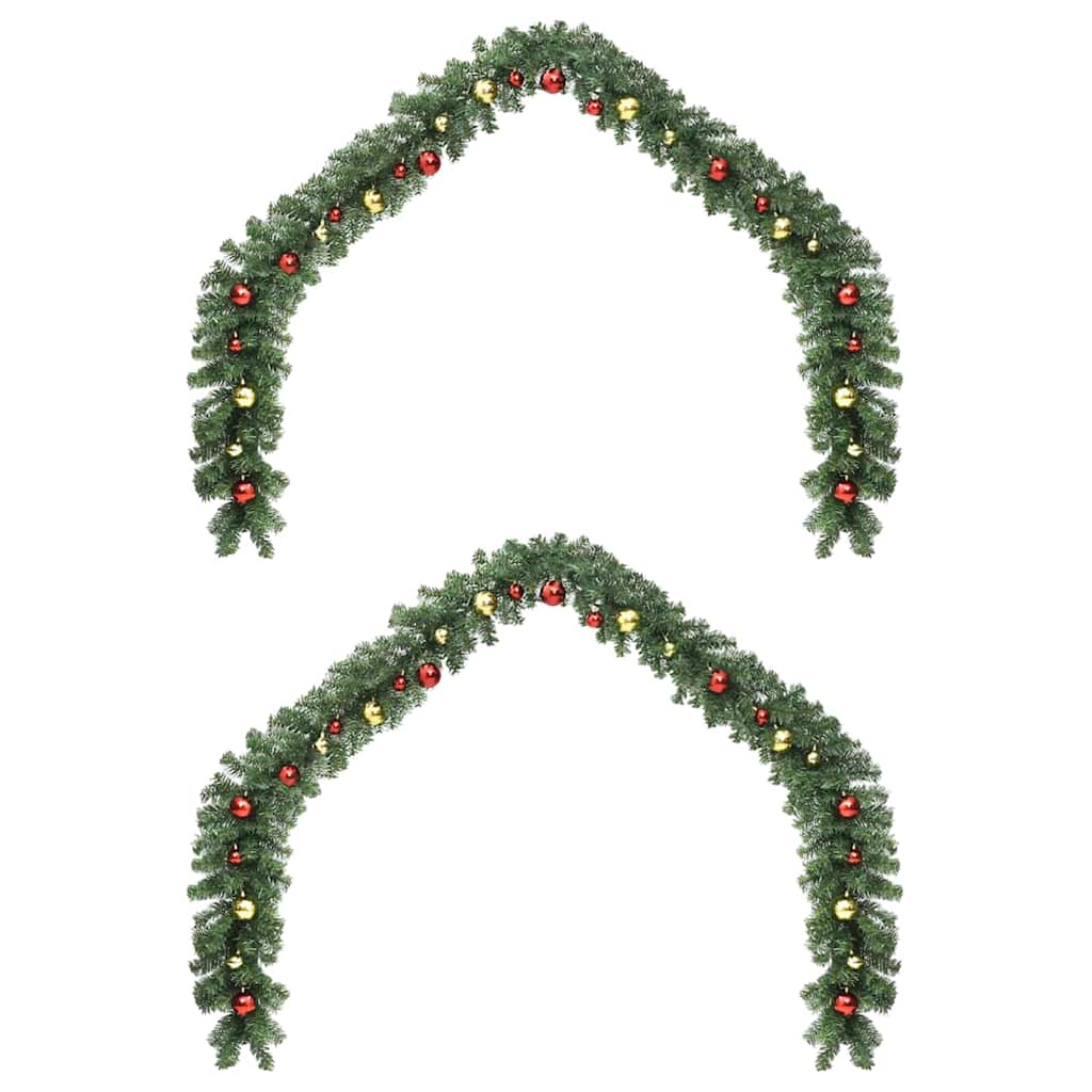 Kerstkrans met 600 LED 2 pcs Groen PVC