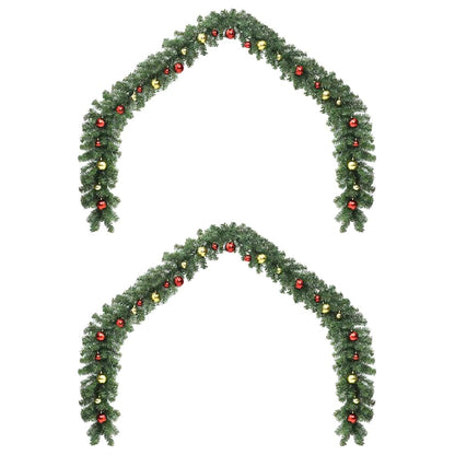Kerstkrans met 600 LED 2 pcs Groen PVC