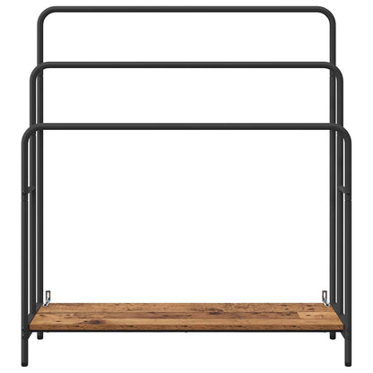 Kledingrek met plank Oudhout 90 x 30 x 100,5 cm Bewerkt hout