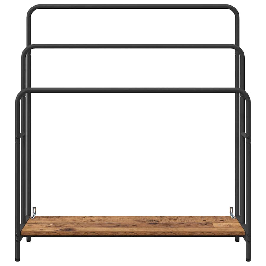 Kledingrek met plank Oudhout 90 x 30 x 100,5 cm Bewerkt hout