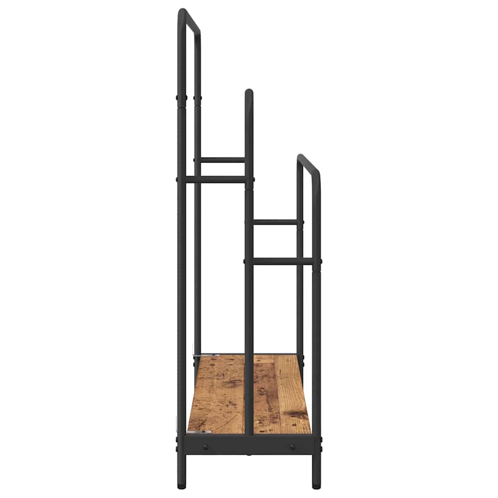 Kledingrek met plank Oudhout 90 x 30 x 100,5 cm Bewerkt hout