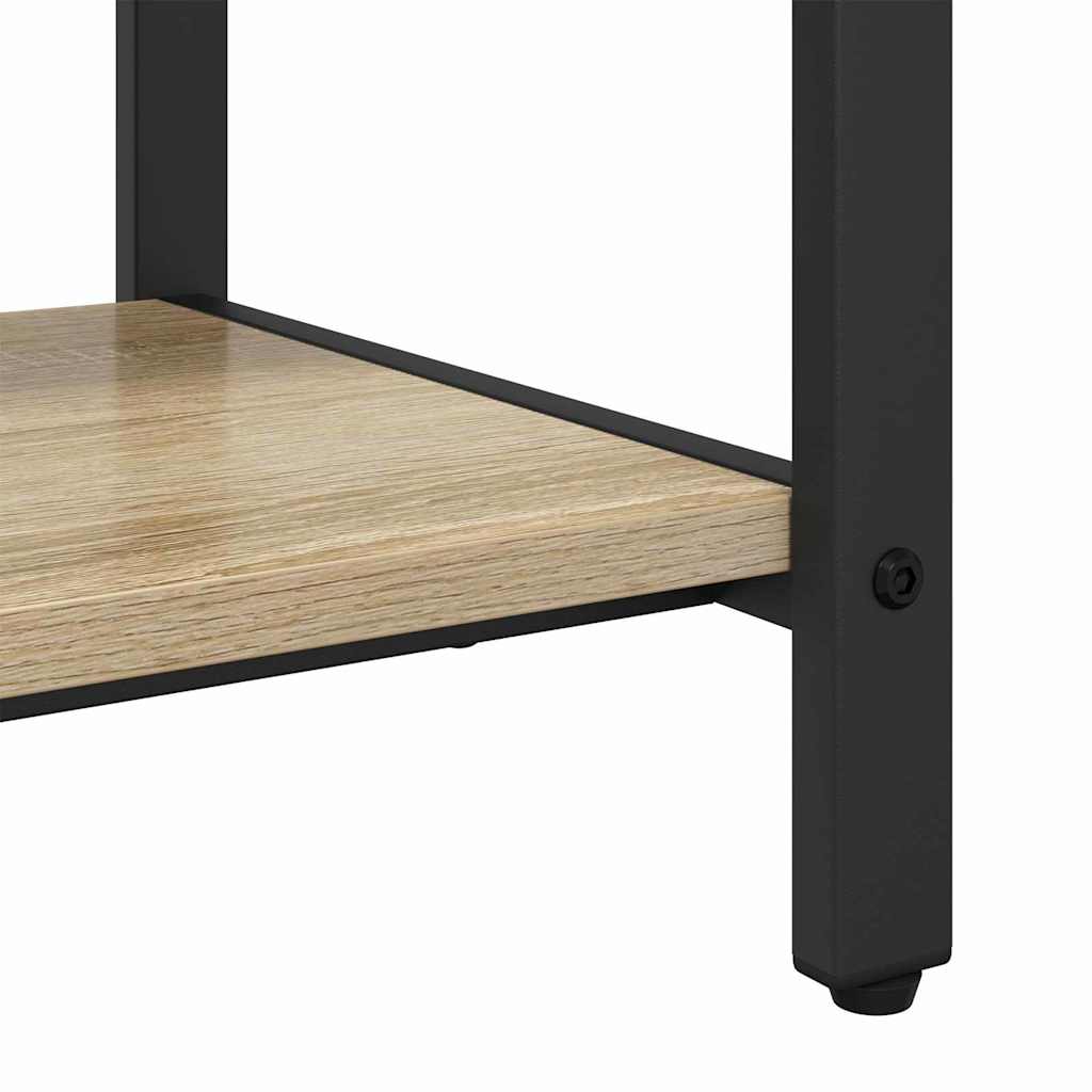Kapstok met plank Sonoma eiken 75 x 34 x 184 cm Bewerkt hout