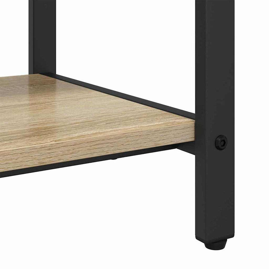 Kapstok met plank Sonoma eiken 75 x 34 x 184 cm Bewerkt hout