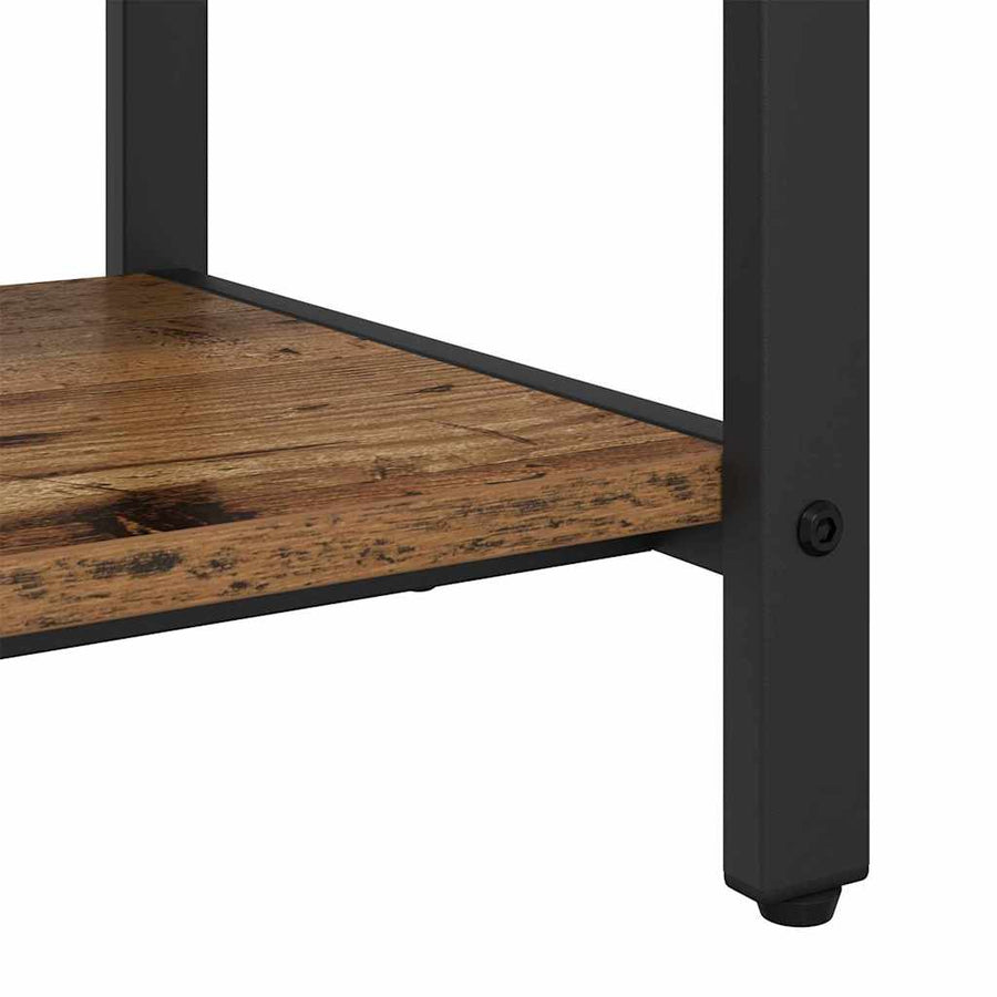 Kapstok met plank Oud hout 75 x 34 x 184 cm Bewerkt hout