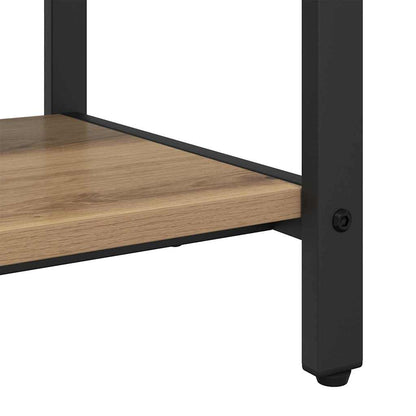 Kapstok artisanaal eikenkleurig 75 x 34 x 184 cm Bewerkt hout