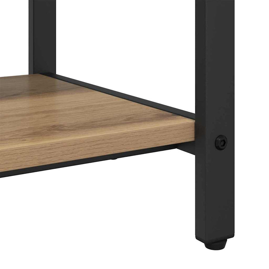 Kapstok artisanaal eikenkleurig 75 x 34 x 184 cm Bewerkt hout